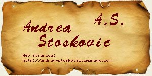 Andrea Stošković vizit kartica